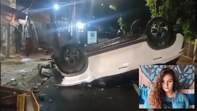 Artis FTV Larasati Alami Kecelakaan, Mobil Terbalik Diperiksa Polisi