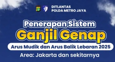 Sistem Ganjil Genap Diterapkan di Tol Jakarta Selama Arus Mudik dan Balik Lebaran 2025