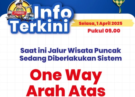 Rekayasa One Way dan Ganjil Genap Diterapkan di Puncak Bogor Hari Ini, Peningkatan Volume Kendaraan