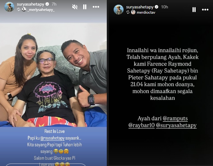 Ray Sahetapy Tutup Usia 68 Tahun, Sempat Stroke, Disemayamkan di RSPAD Gatot Subroto