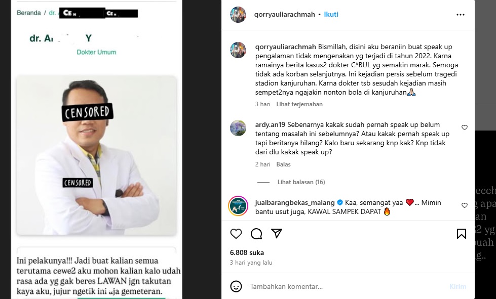 Wanita Diduga Korban Pelecehan Dokter di Malang Buka Suara 3 Tahun Dipendam, Wamekes: STR Dokter Bisa Dicabut